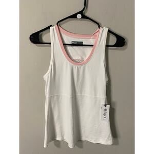 New Lija Active Wear Tank Top, White‎ Size Small